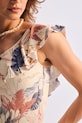 Strój kąpielowy jednoczęściowy damski z motywem roślinnym multicolor RS26-KSD905