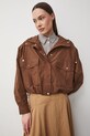 Medicine krótka kurtka damska z bawełny RS26-KUD600 brązowy RS26
