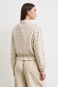 Odzież Bomberka damska z lnem w kropki RS26-KUD900 beżowy
