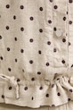 Bunda bomber dámska s ľanom s bodkovaným vzorom RS26-KUD900 béžová