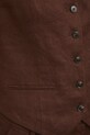 Kamizelka jednorzędowa damska lniana RS26-KZD801 brązowy