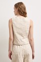 Oblečení Jednořadá vesta dámská s příměsí lnu RS26-KZD901 béžová