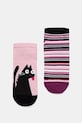 Skarpety damskie bawełniane z motywem zwierzęcym 2-pack multicolor RS26-LGD806