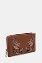 Peněženka dámská z ekologické kůže, s ozdobným prošíváním RS26-PFD301 hnědá RS26