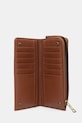Peněženka dámská z ekologické kůže, s ozdobným prošíváním hnědá RS26-PFD301