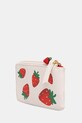 Portfel z imitacji skóry w truskawki RS26-PFDA00 beżowy RS26