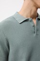 Polo bawełniane męskie z fakturą RS26-POM101 zielony