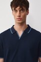 Medicine polo męskie bawełniane z elastanem granatowy RS26-POM700
