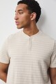 Polo męskie z bawełną beżowy RS26-POM703