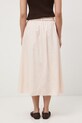 Oblečenie Sukňa áčkového strihu s prímesou ľanu s opaskom RS26-SDD072 béžová