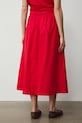 Odzież Medicine spódnica trapezowa z dodatkiem lnu RS26-SDD072 czerwony