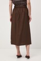 Oblečenie Sukňa áčkového strihu s prímesou ľanu s opaskom RS26-SDD072 hnedá