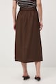 Odzież Medicine spódnica trapezowa z dodatkiem lnu RS26-SDD072 brązowy