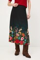 Spódnica damska maxi z wiskozy w kwiaty RS26-SDD427 czarny RS26