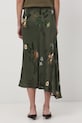 Odzież Medicine spódnica asymetryczna z wiskozy RS26-SDD503 zielony