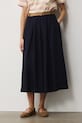 Skladaná sukňa z lyocellu RS26-SDD702 tmavomodrá RS26