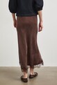 Odzież Spódnica maxi z cupro RS26-SDD801 brązowy