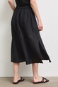 Odzież Spódnica z lnem gładka RS26-SDD901 czarny