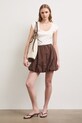 Spódnica bombka bawełniana RS26-SDD904 brązowy RS26