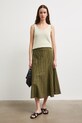 Spódnica trapezowa bawełniana RS26-SDD908 zielony RS26