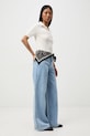 Medicine jeansy wide leg damskie RS26-SJD302 niebieski RS26
