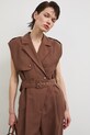 Kombinezon damski z wiskozą brązowy RS26-SKD901