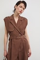 Kombinezon damski z wiskozą brązowy RS26-SKD901