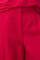 Spodnie wide leg damskie lniane różowy RS26-SPD700