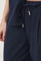 Spodnie chinos damskie z lnem granatowy RS26-SPD702