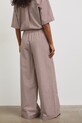 Odzież Spodnie wide leg damskie bawełniane RS26-SPD803 brązowy