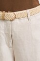 Medicine kalhoty culottes dámské s příměsí lnu béžová RS26-SPD901