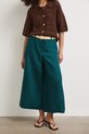 Medicine kalhoty culottes dámské s příměsí lnu RS26-SPD901 tyrkysová RS26