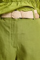 Medicine штани culottes жіночі з додаванням льону зелений RS26-SPD901