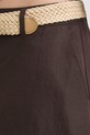 Medicine kalhoty culottes dámské s příměsí lnu hnědá RS26-SPD901