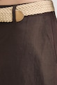 Medicine kalhoty culottes dámské s příměsí lnu hnědá RS26-SPD901
