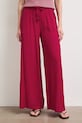 Spodnie wide leg damskie z wiskozą RS26-SPD907 czerwony RS26
