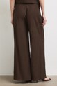 Odzież Spodnie wide leg damskie z wiskozą RS26-SPD907 brązowy