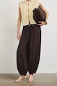 Spodnie slouchy damskie z wiskozą RS26-SPD908 brązowy RS26