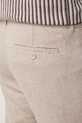 Medicine spodnie chinos męskie z lnem beżowy RS26-SPM073