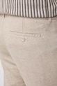 Medicine spodnie chinos męskie z lnem beżowy RS26-SPM073