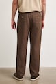 Odzież Spodnie chinos męskie lniane RS26-SPM901 brązowy