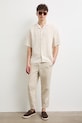 Medicine spodnie chinos męskie lniane beżowy RS26-SPM905