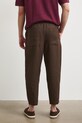 Odzież Spodnie chinos męskie lniane RS26-SPM905 brązowy