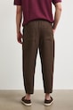 Odzież Spodnie chinos męskie lniane RS26-SPM905 brązowy
