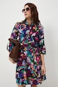 Sukienka damska mini z paskiem wzorzysta RS26-SUD010 multicolor RS26