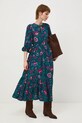 Sukienka damska maxi z wiskozy wzorzysta RS26-SUD032 turkusowy RS26