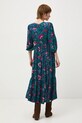 Odzież Sukienka damska maxi z wiskozy wzorzysta RS26-SUD032 turkusowy