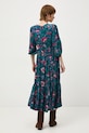 Odzież Sukienka damska maxi z wiskozy wzorzysta RS26-SUD032 turkusowy
