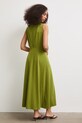 Odzież Sukienka rozkloszowana bawełniana z elastanem gładka RS26-SUD090 zielony