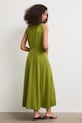 Odzież Sukienka rozkloszowana bawełniana z elastanem gładka RS26-SUD090 zielony